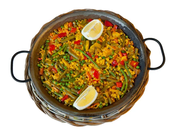 Paella et légumes, recette végétarienne . — Photo