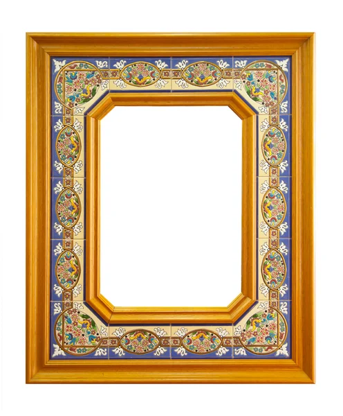Leeg frame gemaakt van keramische tegels. — Stockfoto