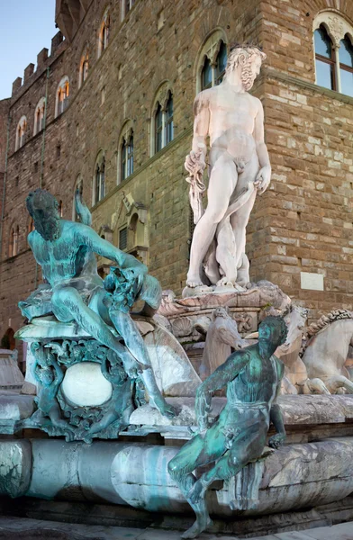 Fontänen av Neptunus, Florens, Italien — Stockfoto