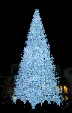 Noel ağacı mavi yaktı.