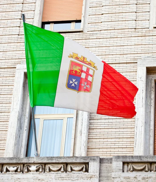 Морской флаг Италии — стоковое фото