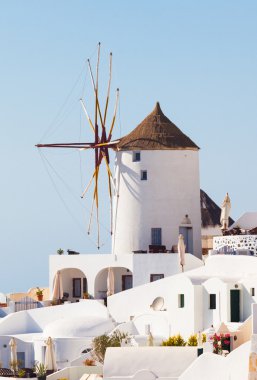 Oia, Santorini, yel değirmeni.
