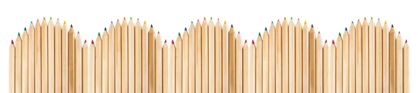 Omheining gemaakt met houten potloden — Stockfoto