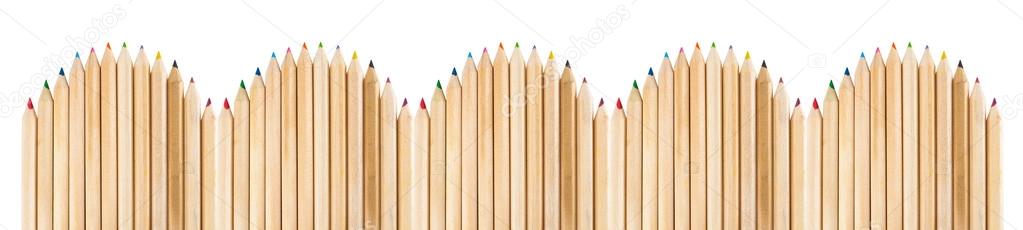 Fence made with wooden pencils