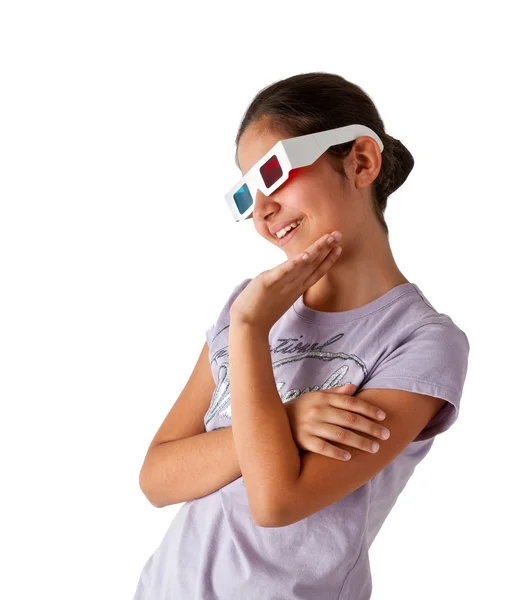 Junge kaukasische Teenager mit Brille 3d — Stockfoto