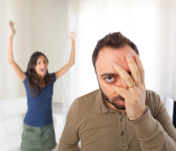 Problemas de relacionamento entre marido e mulher . — Fotografia de Stock