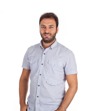 genç gülümseyen adam