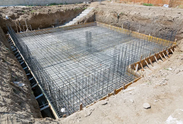 Stichting van een nieuw huis. — Stockfoto