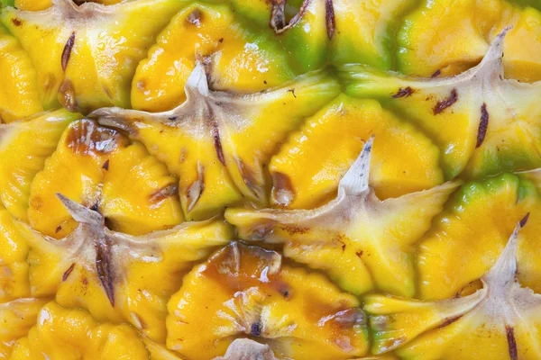 Makrohintergrund der Ananas — Stockfoto