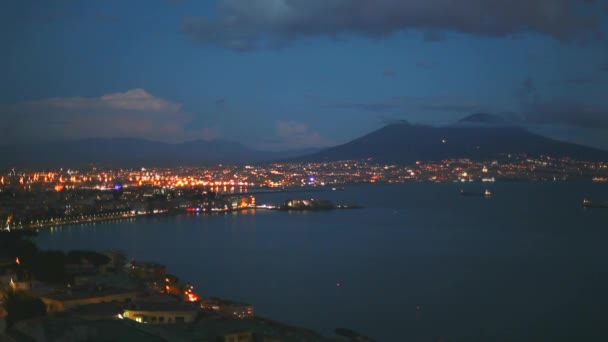 Napoli ciy di notte — Video Stock