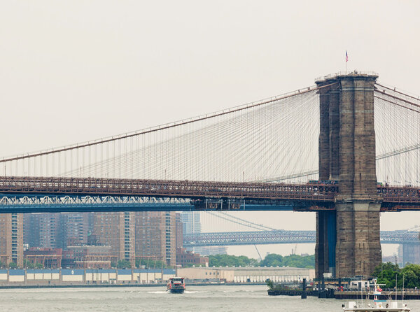 View from the Two Bridges, Brooklyn and Manhattan bridges