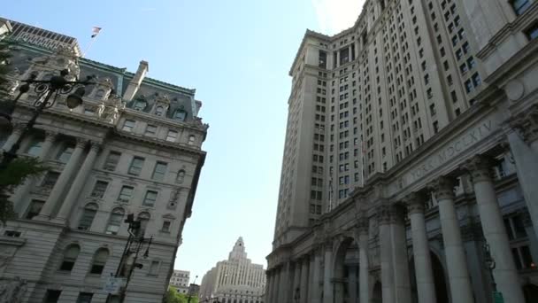 Manhattan Municipal Building. — Stockvideo