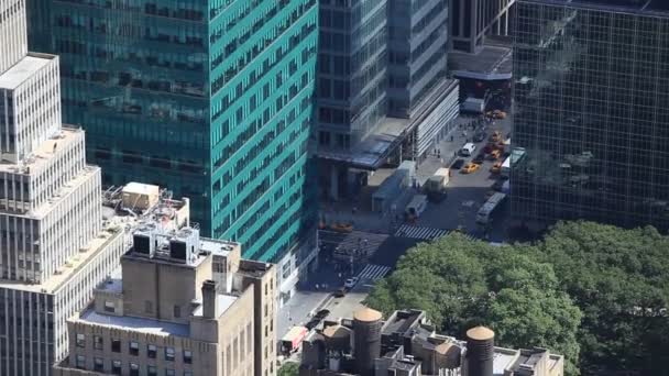 Manhattan midtown gebouwen New York City — Stockvideo