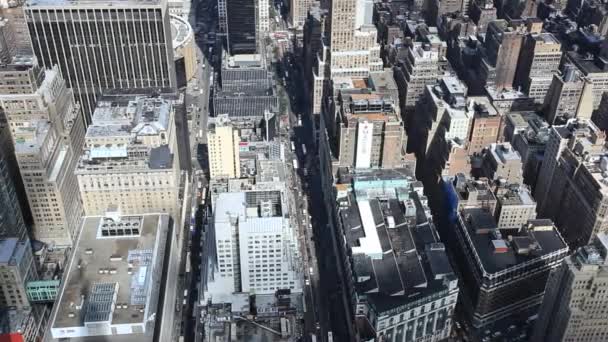 Здания в центре Манхэттена — стоковое видео