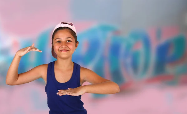 Little girl dancing hip hop — Stock Photo, Image