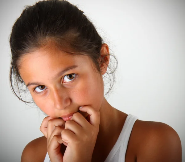 Niña con expresión triste —  Fotos de Stock