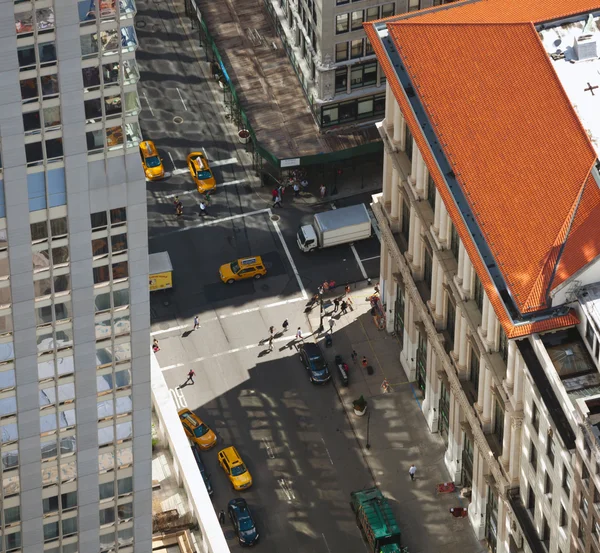 Vue aérienne des rues de Manhattan — Photo