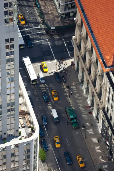 Aerial view of Manhattan streets — Stock Photo, Image