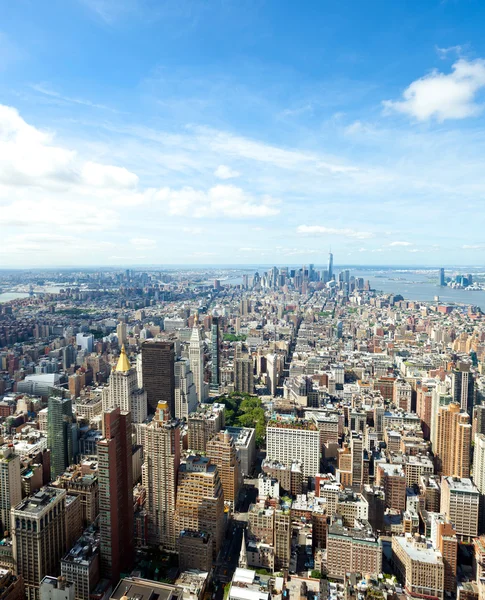 Gród widok na Manhattanie w Nowym Jorku. — Zdjęcie stockowe