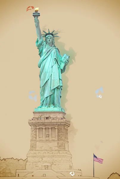 Illustration of the Statue of Liberty — Stock Photo, Image