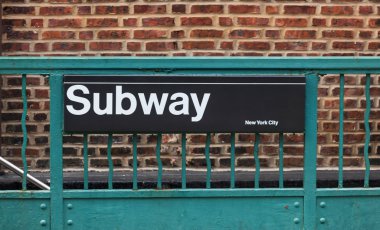 Subway sign in New York City clipart
