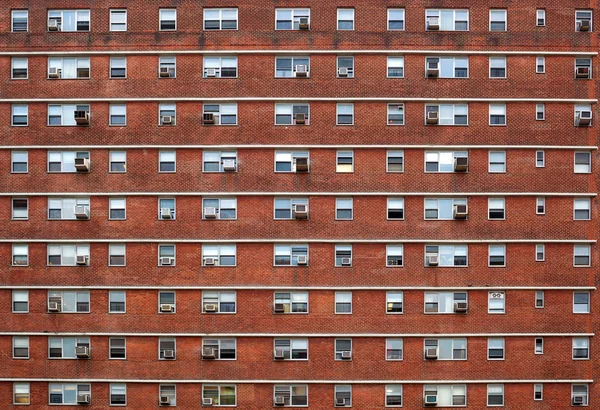 External facade with many windows all identical. — Stock Photo, Image