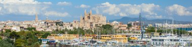 Panoramic view of Palma de Mallorca clipart
