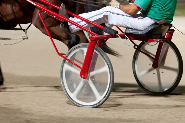 Closeup of wheels of sulky — Stock Photo, Image