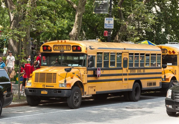 Bus scolaire à Manhattan, NYC . — Photo