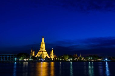 Wat Arun Şafak Tapınağı Alacakaranlık Bangkok Tayland