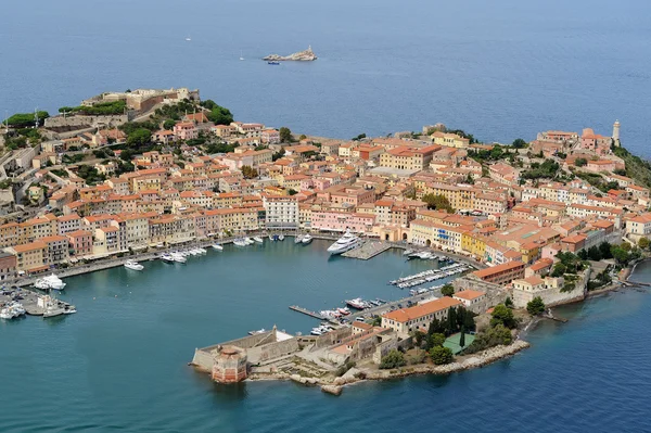 Portoferraio haven-eiland Elba Rechtenvrije Stockfoto's