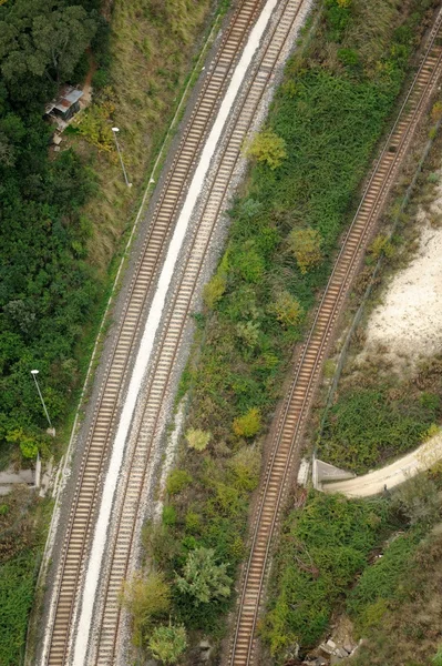 Oude railway en nieuwe railway — Stockfoto