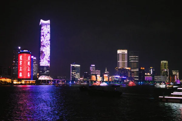 Lampu Malam Shanghai — Stok Foto