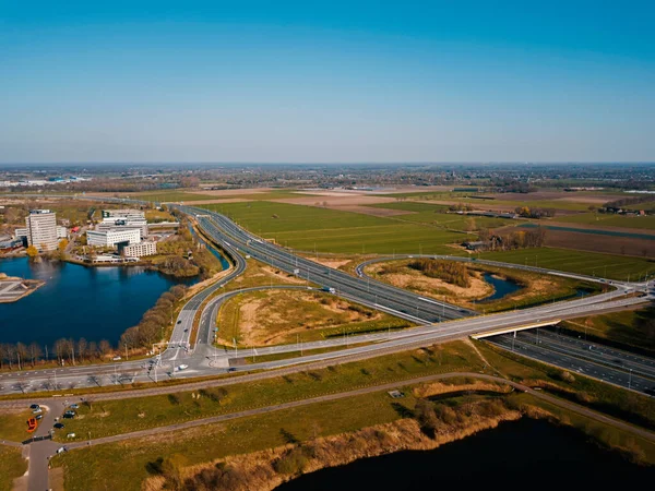 Чудовий Вигляд Автостраду Нідерландах — стокове фото