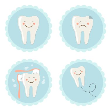 Sevimli dişler simgeler kümesi