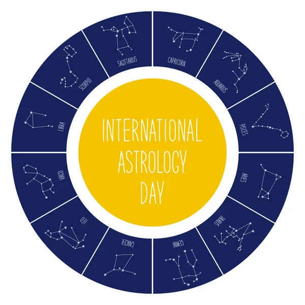 Día Internacional de la Astrología — Vector de stock