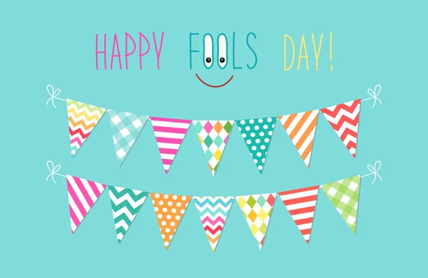 Cute april fools day card — Stock Vector