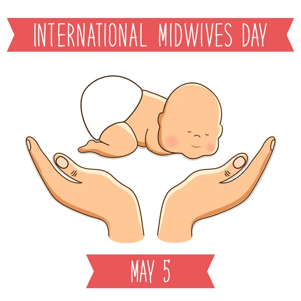 International Midwives Day — Stock Vector