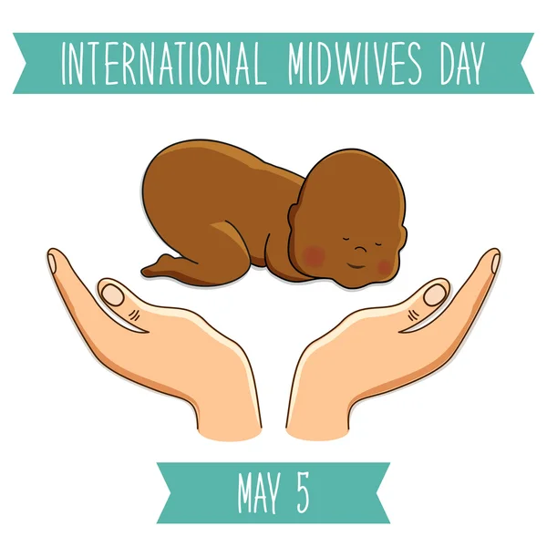 International Midwives Day — Stock Vector