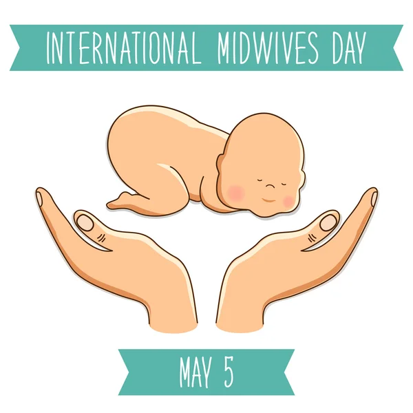 International Midwives Day — Stock Vector