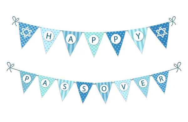 Bandeiras de bunting para Pesach — Vetor de Stock