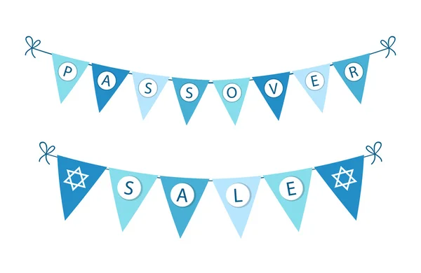 Bandeiras de bunting para Pesach — Vetor de Stock