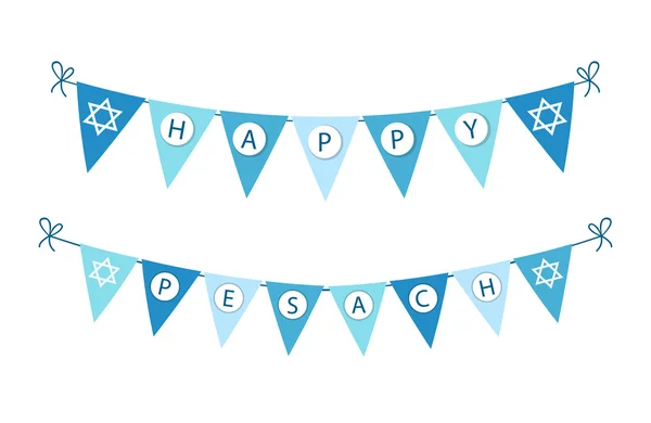 Bandeiras de bunting para Pesach — Vetor de Stock