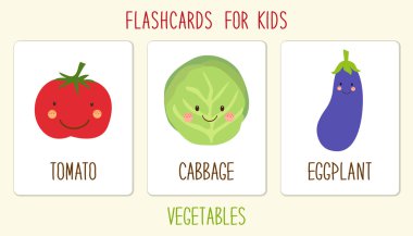 Cartoon characters of vegetables