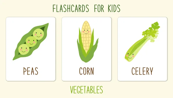 Karakter kartun dari sayuran - Stok Vektor