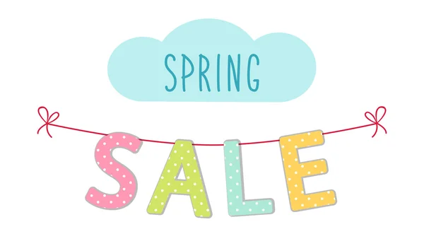 Kleurrijke banner lente Sale — Stockvector