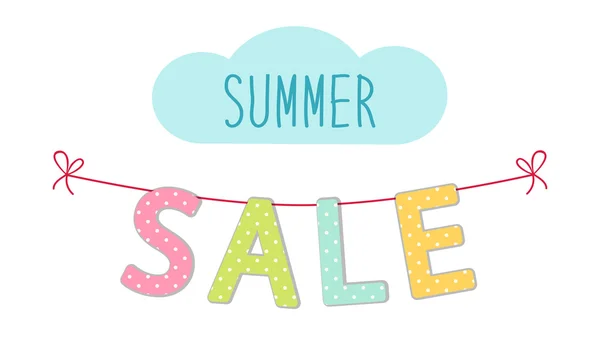 Kleurrijke banner zomer Sale — Stockvector