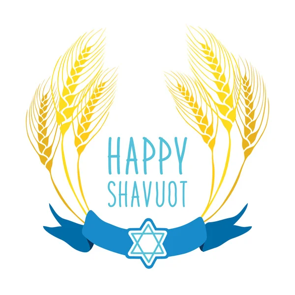 Vacanza ebrea Shavuot card — Vettoriale Stock