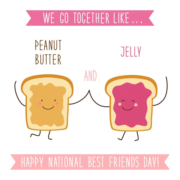 National Best Friends Day Card — Vector de stoc