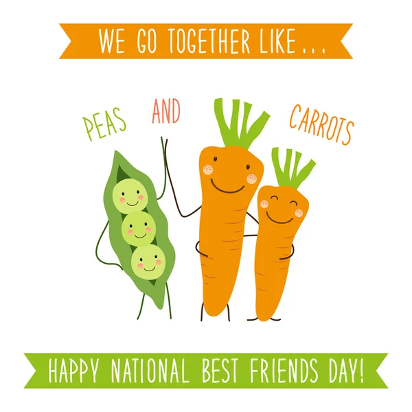 National Best Friends Day Card — Stock Vector